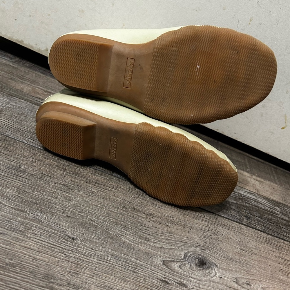 Sperry Saltwater Waterproof Rubber bottom Duck metallic Cream and Tan Duck Boots - Picture 4 of 11